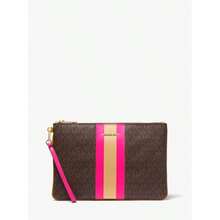 Michael Kors Bolso con cremallera grande con rayas de logo - Rosa rosa - Ver 1