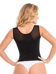 M&D. Chaleco Senos libres Espalda cubierta Tirantes anchos - Negro - Ver 2