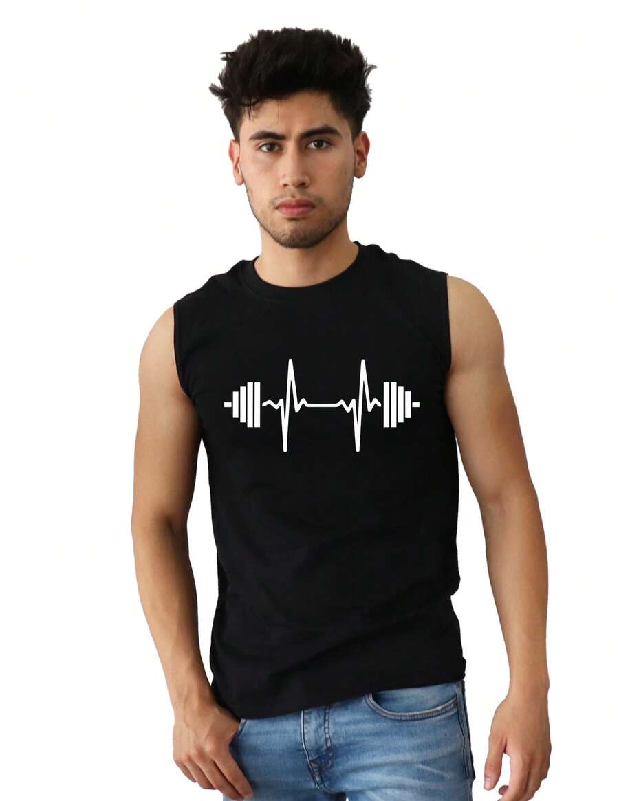 Playera Casual para Hombre con Estampado de Gym y Pesas | Ropa Deportiva con Estilo Fitness | Ideal para Entrenamientos, Gimnasio o Look Urbano | Tela Cómoda, Suave y Transpirable | Diseño Motivacional para Amantes del Gym | Tallas CH a XL | Perfecta para Atletas, Deportistas y Fans del Estilo de Vida Activo | Playera de Algodón con Corte Moderno | Regalo Ideal para Hombres que Aman el Ejercicio y el Levantamiento de Pesas | Estilo Masculino con Actitud y Energía | Disponible en Varios Colores - Negro - Ver 1