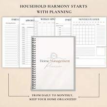 1PC Home Command Center Binder - ADHD-Friendly Family Organizer With Meal Planners, Chore Charts & Routine Trackers | All-In-One Household Management System For Busy Parents