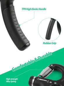 1 Pc Grip Strength Trainer, Hand Grip Strengthener, Adjustable Resistance 22-132Lbs (10-60kg), Forearm Strengthener, Perfect For Musicians Athletes, Gym, Deporte, Gimnasio, Ejercicio En Casa - Multicolor - View 5