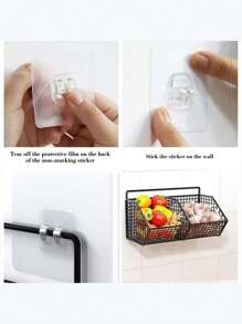 1 pieza Canasta de almacenamiento de pared para la cocina, estantería de alambre durable, organizador de pared para ahorrar espacio en la cocina, estantería colgante multifuncional, perfecto para el almacenamiento de espacios pequeños de especias, ajo, cebollas y verduras, adecuado para el almacenamiento pequeño de baño y cocina, accesorios de baño, opción perfecta para la organización del hogar