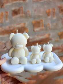 3D "Sitting Bear" Silicone Mold, Multi-Purpose DIY Plaster Crafts, Creative Home Decor, Kids Craft Tool (, Heat-Resistant, Easy Removal)