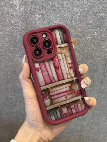 Funda para teléfono color burdeos con estampado floral de acuarela en relieve, suave y compatible con phone 6/15/12 Pro Max/P13 Pro Max/P14 Pro Max/P13/P14/P11/P12/P14, XS/S/XS Max. Funda protectora gruesa, linda y moderna (1 unidad) - Multicolor 5 - Ver 6