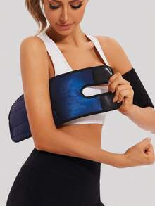 1套女士手臂修剪器桑拿手臂塑形器压缩吸汗带运动手臂训练器塑形袖套 - 黑色 - 查看 4