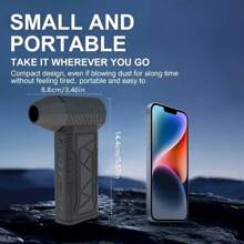 Electric Air Duster,Turbo Jet Fan,Violent Turbine Fan-Portable,Rechargeable Lithium Battery, Ideal For Camping, Outdoor Activities, Compressed Air Duster Cordless Dust Blower Air Blower For Computer Keyboard,Outdoors,Car,Home