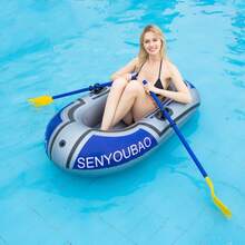 Inflatable PVC Boat Thick Rubber Boat Thick Single Person Boat PVC Fishing Boat Assault Boat Rowing Boat Two Person Fishing Boat - Multicolor - View 8