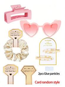 4 PCS Bridesmaid Proposal Gifts Bridesmaid Hair Clips Bridesmaid Scrunchies Bridesmaid Sunglasses Bridal Shower Gifts Silk Satin Soft Hair Accessories Bridesmaid Wedding Favor Women,Christmas - Multicolor - View 12