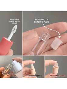 2 chai đựng kem nền/serum mini du lịch có thể tái sử dụng kèm cọ, hộp đựng mỹ phẩm chống rò rỉ, thiết kế thủy tinh trong suốt, hoàn hảo cho du lịch, kỳ nghỉ và mùa hè. - Nhiều màu - Xem 5