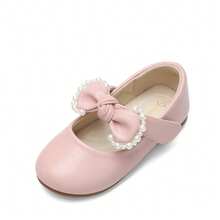 Toddler Girls Dress Shoes Little Girls Mary Janes Ballet Flats - 粉色 - 查看 4