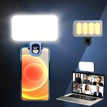 Luce di riempimento LED ricaricabile per selfie del telefono, illuminazione per videoconferenze al computer, lampada portatile mini, regalo, lampade, luce, LED, luce notturna, luce LED, luci fatate, buon compleanno, luci per la stanza, forniture per la decorazione della stanza da letto, articoli per la decorazione della casa, luci LED, luce LED, luci notturne