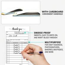 200 Pages/Thank You Receipt, White Yellow Two Copy Carbon Free Receipt, Invoice With Paper Pad,School Supplies,Back To School - 2pack - View 4