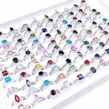 10pcs/Pack Luxury Zirconia Inlaid Zinc Alloy Women's Ring Set, Elegant Multi-Style Mixed Fashion Rings For Party, Wedding, Daily Wear, Fashion Jewelry, Best Gift, Random Delivery