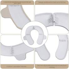 1pc Children's New White Portable Plastic Foldable Toilet Seat Cover, Infant/Toddler Toilet Training Seat, Fits Various Toilet Types, Travel Use