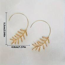 Vintage Bohemian 2PCs Plant Leaf Earrings - Ladies Birthday Party Anniversary Jewelry Gifts