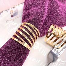 1PC Wedding Napkin Rings Table Decoration Hollow Out Napkin Buckle Holder - Multicolor - View 7