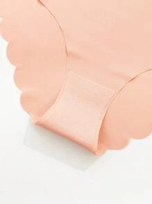 5 piezas de Braguitas de bikini con acabado de puntilla sexy, ropa interior cómoda y transpirable, bragas de unicolor, ropa interior femenina y esenciales de lencería para uso diario