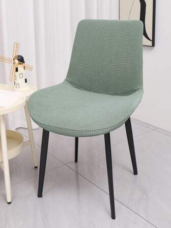 豌豆绿纯色防水弹力弧形椅套椅套防污化妆椅套靠背一体式现代北欧ins椅套家用椅套