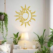 1pc Metal Sun And Moon Themed Wall Art Decor, Iron Crafted Home, Restaurant Decoration, Perfect Accent For Christmas, Personalized Farmhouse, Patio, Porch, Unique Gift Idea For Him/Her, Boyfriend/Girlfriend, Dad, Mom, Family, Friends, Valentine's Day, Children's Day, Father's Day, Graduation, Wedding, Housewarming, Living Room, Bedroom, Office, Family Dinner Gifts Birthday