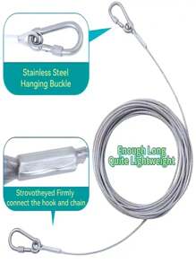 1 Set Stainless Steel Clothesline, Pet Leash, Portable For Indoor/Outdoor Laundry, Camping Accessories, Bathroom And Dormitory Ideal Choice