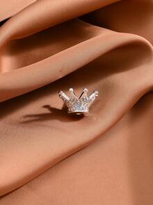 1/5pcs Multicolor Metal Rhinestone Hollow Flower/Butterfly/Heart Shaped DIY Beads, Suitable For Handmade Jewelry Making With Family, Couples, Friends - Necklace, Earrings, Keychain, Phone Charm, Decorative Gift - Crown - View 7