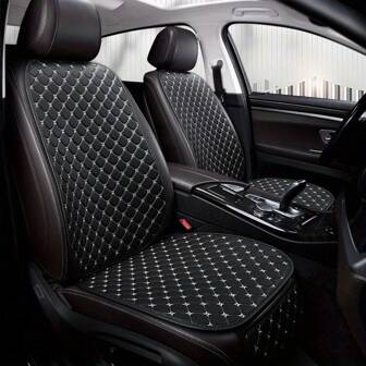 New Comfortable Pu Leather Four Seasons Car Seat Cushion Star Embroidered +Backrest Non Slip Universal Seat Cushion