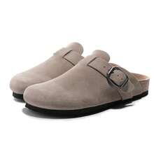 Clogs For Men Suede Clogs With Arch Support Leather Cork Footbed  Size 6.5-13.5 - Taupe - View 1