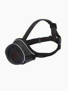 Muselière noire réglable pour petits chiens, avec maille respirante, sangle réfléchissante anti-morsure et anti-aboiement - Nylon confortable, design pour boire, pour la nuit, pour les petites races de chiens