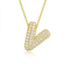 Single Letter Golden Elegant Pendant, Women Jewelry, Necklace, Bracelet DIY, Accessories For Women, Mother's Day, Teacher's Gift, Daily & Festival Wear