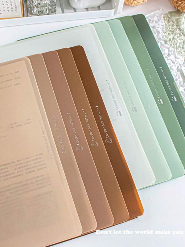 5pcs Plastic L-Shaped A4 Folder, Frosted Waterproof Plastic L-Shaped A4 Folder, Document Envelope Office Folder Pocket Bag, Document Envelope Folder Pocket Bag,Back To School,School Supplies
