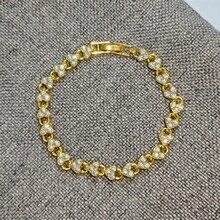 1pc New Elegant Luxury Roman Crystal Bracelet, Simple Paved Rhinestone Full Rhinestone Bracelet - Multicolor - View 3