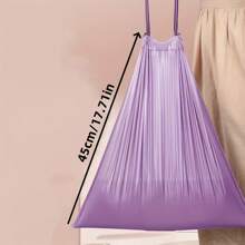 38/50/100 pièces Sacs à ordures à cordon de serrage portables pour la maison, sacs à ordures de fête violets