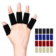 10 piezas de mangas de compresión elásticas para los dedos, de material de nailon, soporte y protección para deportes y lesiones, adecuadas para baloncesto y voleibol. Adecuado para deportes y ejercicio, regalo perfecto, equipo de soporte deportivo | Soporte para pulgares | Mangas cosidas
