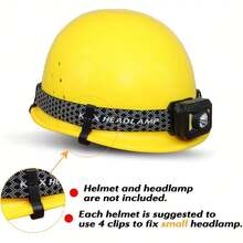 12/24pcs Safety Helmet Lamp Clips, Plastic Fixed Non-Slip Hooks For Headlamps, Mining Lamps