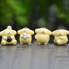 Sanrio A Set Of 4pcs/5pcs Sanrio Series Ornaments PVC Material Pudding Dog Series Unique Appearance Gift First Choice High Playability Suitable For Halloween Christmas Gift Collection Decoration, Etc. (The Product Has Slight Defects, Which Is Normal, Please Be Careful If You Mind,) (Some Parts Are Random, Packaging Is Random)