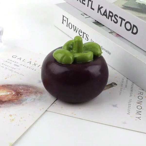 1 pieza de Música de masaje con simulación creativa de fruta mangostán, de rebote lento y sensación lodosa para aliviar y liberar el estrés, regalo de graduación