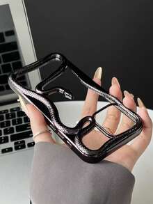 New Fashionable Hollow Electroplated Snake Design Phone Case, Compatible With IPhone 17/17 Pro/17 Air/17 Pro Max, IPhone 11/12/13/14/15/16 Pro/Pro Max, S22/23/24/25 Ultra, Shockproof Full Coverage Phone Protective Cover - Black - View 2
