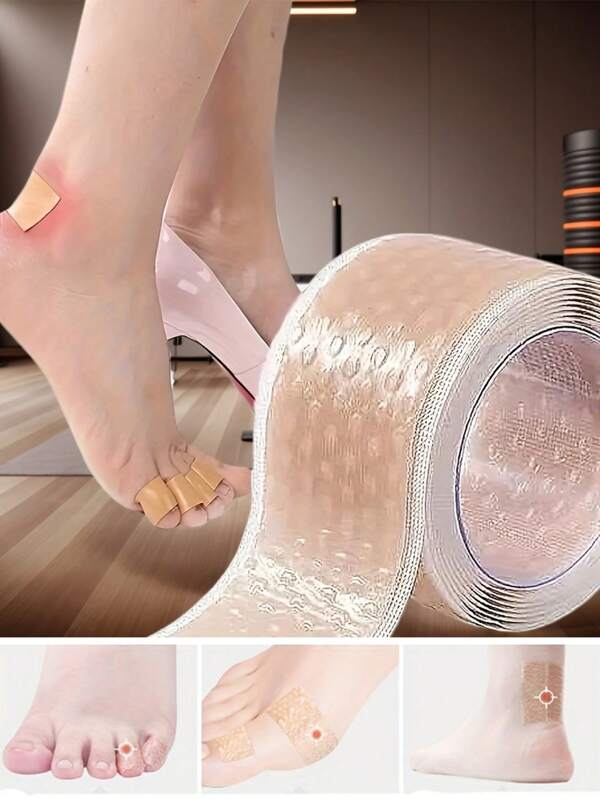 3 rollos de parches para el cuidado de los pies, se pueden usar de día y de noche, protectores de talón para el cuidado de los pies, parches adhesivos para ampollas, almohadillas de hidrocoloide para talones, parches para zapatos, almohadillas antifricción para los pies, almohadillas transpirables antiarañazos para sandalias de hombres y mujeres