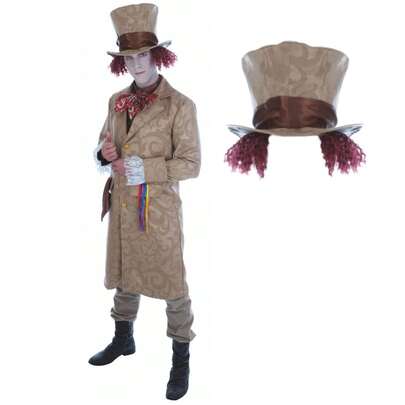 Morph Costumes Mad Hatter Fancy Dress Costume For Adults - High-Quality Tea Party Outfit With Hat, Shirt, And Accessories - Perfect For Book Day
