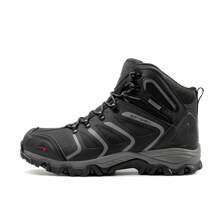 Men's Ankle High Waterproof Hiking Boots Outdoor Lightweight Shoes Trekking Trails Armadillo Black/Dark/Grey