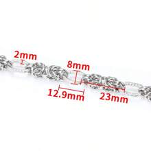 1 Meter modische Edelstahlkette in Silber, geeignet für DIY Halsketten, Armbänder, Schmuckherstellung