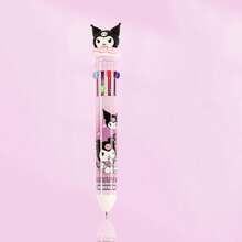 Sanrio Sanrio 2pcs/6pcs/12pcs Kulomi 10 Color Button 0.5mm Ballpoint Pen, Fast Drying Ink That Won't Get Dirty, Multiple Colors For Easy Note Taking, Multi-Purpose, Office Supplies, Holiday Gift 61 Gifts (Random Styles)