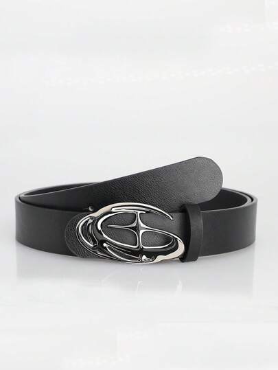 1pc Punk Style Personalized Star Buckle Belt, Unisex, Streetwear Casual, Versatile For Jeans, Suitable For Holiday Parties