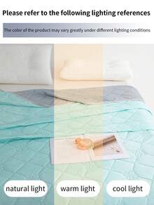 1. Cooling Blanket - Lightweight Summer Cooling Blanket, Suitable For Those Who Feel Hot, Can Lower The Temperature By 3-5°C Compared To Traditional Cooling Blankets. - Large/Small/Double Size - Machine Washable - Ideal For Camping, Air-Conditioned Rooms, And Night Sweats (5 Color Options) - Cool Silk-light Green - View 9