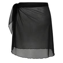 Pack de 2 pareos para niña playa ropa para piscina swim cover up ajustable vacaciones - Negro - Ver 2
