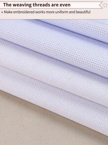 4 piezas de tela para bordado de cruz hecha a mano de color blanco, de dureza media, tela gruesa con hilos uniformes, proyecto terminado plano, disponible en 11CT y 14CT, 6 diferentes tamaños de corte para elegir