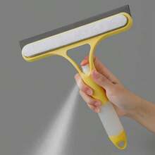 3-In-1 Multifunctional Glass Cleaning Brush With Built-In Spray Bottle - Ideal For Bathroom Mirrors, Windows And Car Glass - Durable Plastic Material, Bathroom Cleaning Tool | Vibrant Design | Attractive Design, Window Cleaning Brush