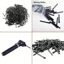 100pcs Black And White Tattoo Ink Mixing Sticks, Disposable Tattoo Pigment Mixing Sticks, Suitable For Tattoo Mixers, Art Painting And Tattoo Pigment Mixing - Multicolor - View 3