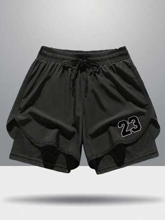 Men's Casual Printed Elastic Breathable Quick-Dry Sports Shorts