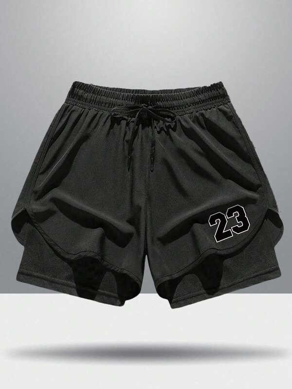 Shorts de sport pour hommes, imprimés, élastiques, respirants et séchage rapide